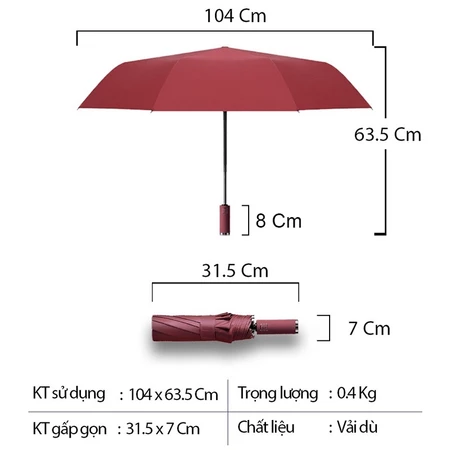 Dù che mưa ,chống tia UV tự động - Ảnh 3
